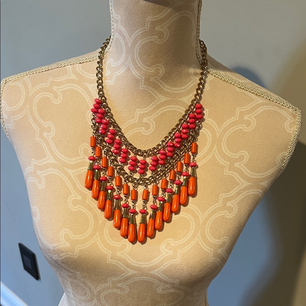 Pink and orange necklace
